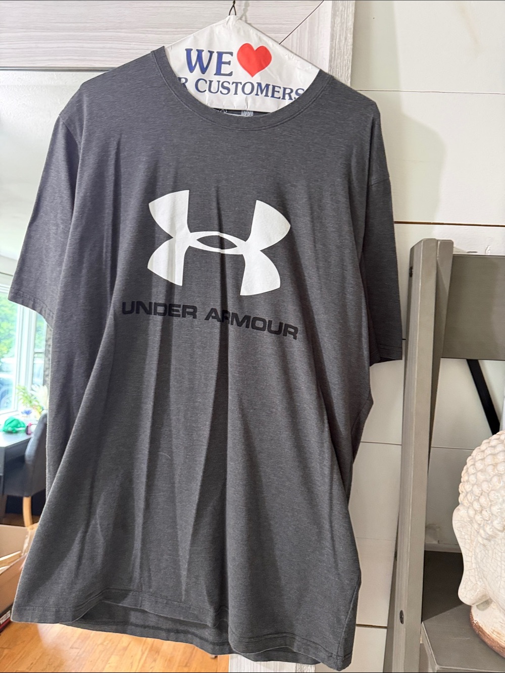 Under Armour Dark Gray Short-Sleeve Logo Performance Tee